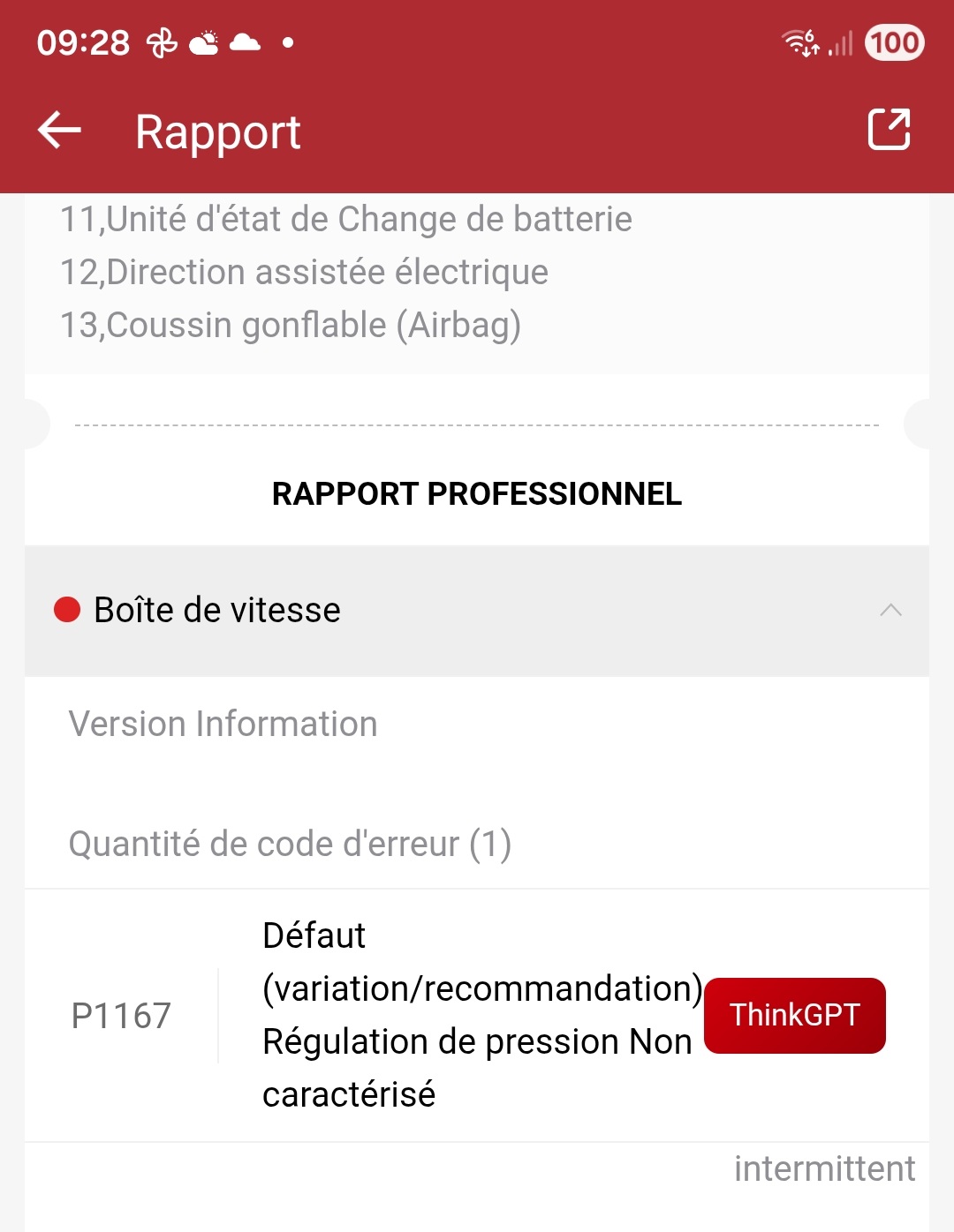 Le rapport de la valise EDiag